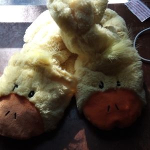 Microwavable duck slippers